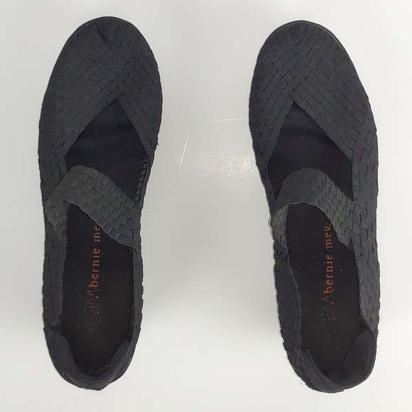 Bernie Mev Black Slip-On Wedge Shoes Size 9.5 | Casual Boho Basic Work Gorpcore - Picture 2 of 6